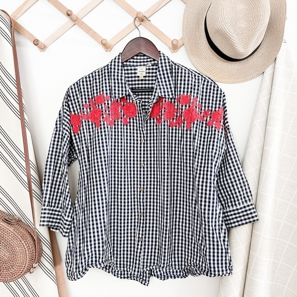 Anthropologie Seen Worn Kept Embroidered Blouse